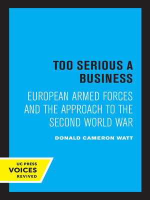 cover image of Too Serious a Business